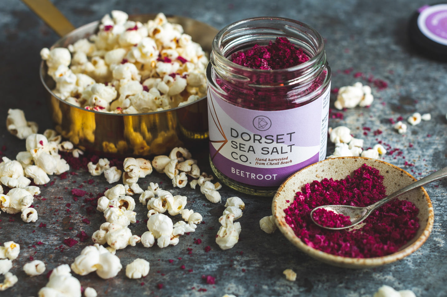 Beetroot infused Dorset Sea Salt 100g