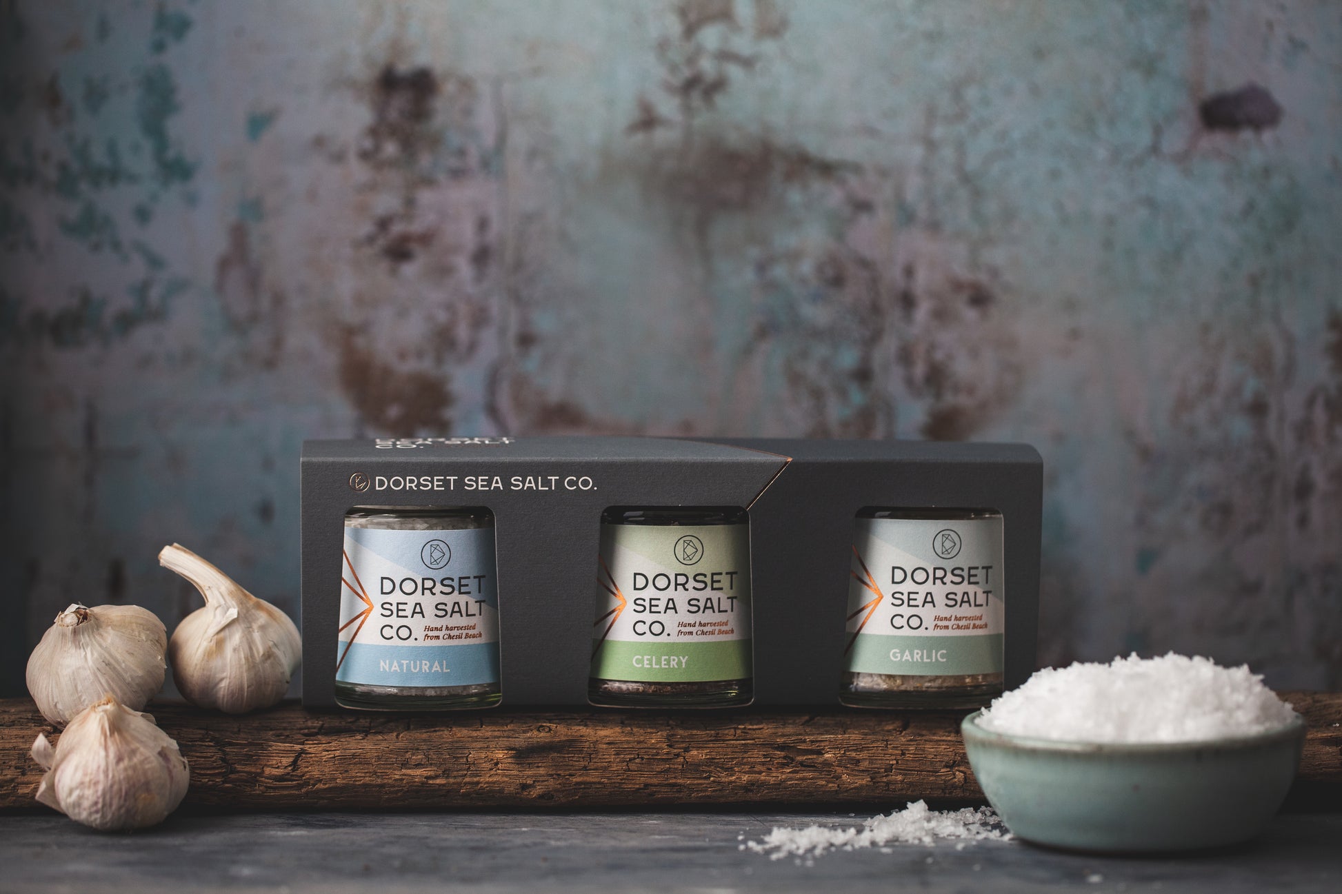 Award Winning Gift Set 3 x 100g at £17.99 only from Dorset Sea Salt Co.