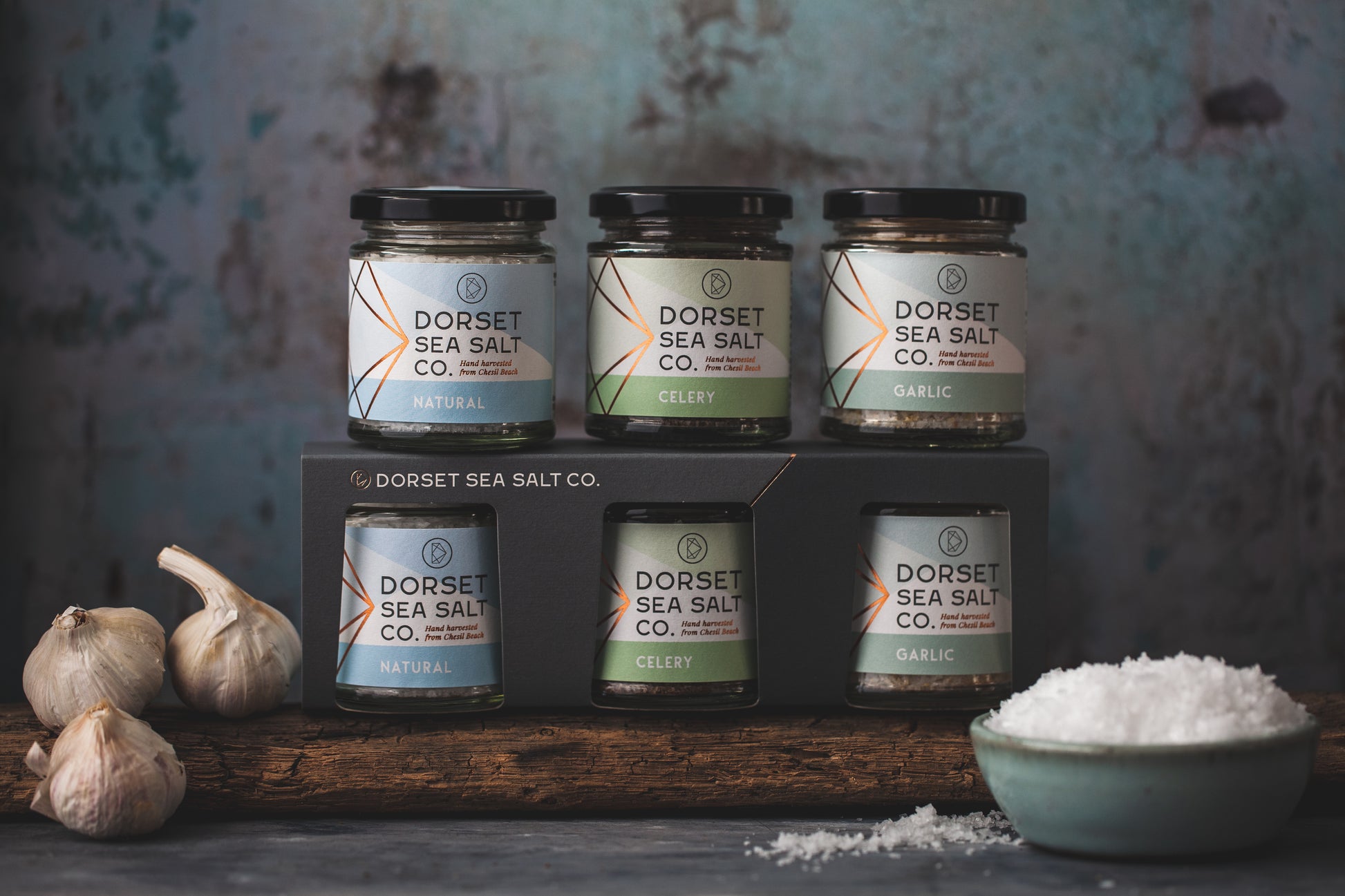 Award Winning Gift Set 3 x 100g at £17.99 only from Dorset Sea Salt Co.