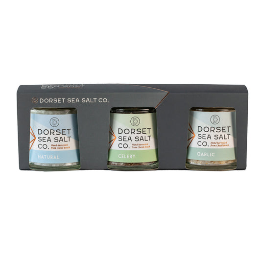 Award Winning Gift Set 3 x 100g at £17.99 only from Dorset Sea Salt Co.