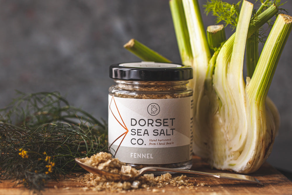 Fennel Infused Dorset Sea Salt 100g at £5.99 only from Dorset Sea Salt Co.