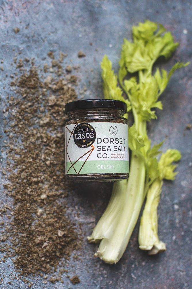 Celery infused Dorset Sea Salt 100g at £5.99 only from Dorset Sea Salt Co.